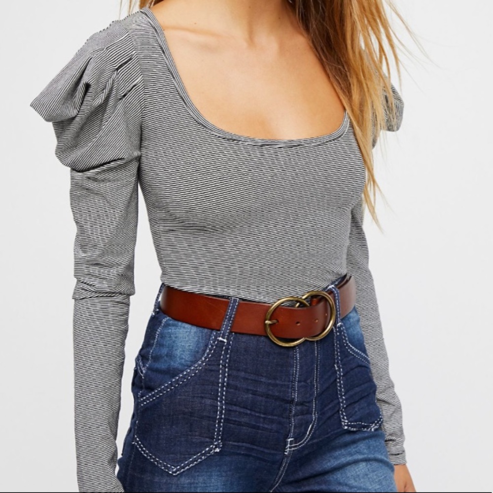 Free People structured shoulder top